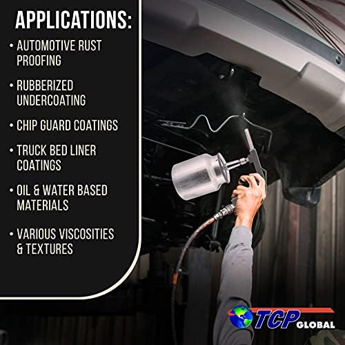 TCP Global Air Undercoating Spray Gun with Suction Feed Cup - Image 5