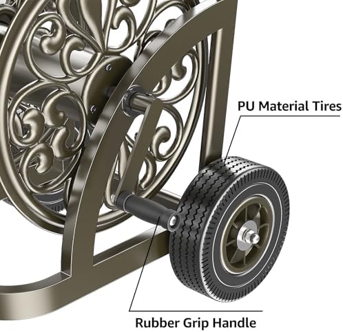 GOFORWILD Garden Hose Reel Cart, Holds 200Ft 5/8" Hose, Easy Install - Image 3