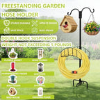 2-Pack Garden Hose Holder Stand with 7 Prong Base and Dual Shepherd Hooks - Image 3