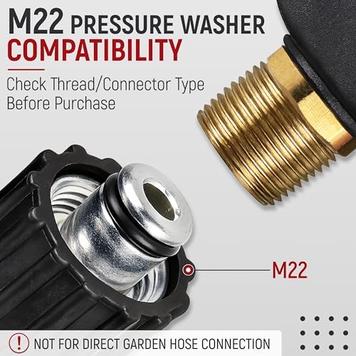 Pressure Washer Gun, 3000 PSI Max, M22-14 mm Copper Connector - Image 3