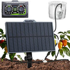 RAINPOINT Easy-Setup Solar,Rechargeable,USB-C Powered Automatic Drip Irrigation Kit System for Garden Outdoor/Indoor,Plant Waterer Device Balcony Patio Grow Tent Greenhouse Indoor Water 10-20 Plants by RainPoint
