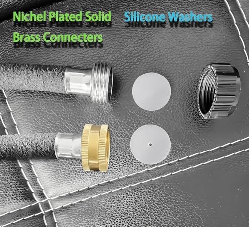 Atlantic Short Soaker Hose 15 FT x1/2" Garden Soaker Hose, Water Seeper Hoses for Foundation Watering, Garden Beds, Garden, Lawn and Plants-Solid Brass Connectors - Image 2