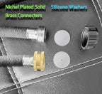 Atlantic Short Soaker Hose 15 FT x1/2" Garden Soaker Hose, Water Seeper Hoses for Foundation Watering, Garden Beds, Garden, Lawn and Plants-Solid Brass Connectors - Image 2