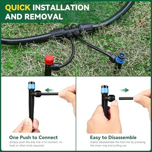Drip Irrigation System for Garden, 2026-Upgraded Quick Connect Garden Watering Kit All-in-One with 1/2 inch 1/4 inch Irrigation Tubing for Garden, Lawn, Greenhouse, Raised Beds (233FT) - Image 5