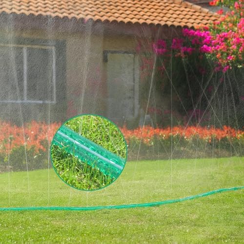 Sprinkler Soaker Hose 100 ft (50 ft 2 pack) for Garden, Watering Hose with Holes, Drip Sprinklers System for Lawn and Garden - Image 2