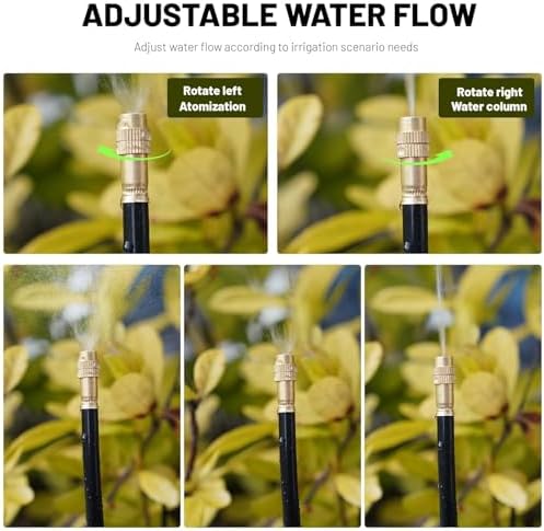 360° Curved Garden Automatic Irrigation System, Omnidirectional Smart Sprinkler System, Adjustable Nozzle, Quick Installation for Lawns, Flower Beds, Greenhouses & Farms (49.2Ft Set (15 Nozzles)) - Image 5