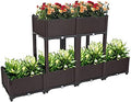 Raised Garden Beds, Planter Box, Self-Watering Plastic Planter for Indoor Outdoor Vegetables, Fruits, Potato, Flowers (6 Pcs) by CoolGrows