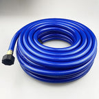 Darnassus PVC Garden Hose 1/2 Inch, 50 FT Flexible Water Hose Blue with Male and Female Plastic Fittings - No Leaking and Lightweight for Household Outdoors Lawns Patio - Image 2
