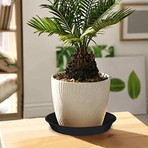 6 Pack Plant Saucer 12 14 16 18 20 22 Inch Plastic Plant Tray, Sturdy and Durable Flower Pot Container Accessories Plant Pot Saucers for Indoor and Outdoor (16 Inch, Black) - Image 5