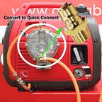  /" Female and Male Solid Brass Dual Fuel Generator Natural Propane Hose Quick Connect Disconnect Fittings Convert for Pipe Natural Gas Supply for Generators 4PCS Kit - Image 7