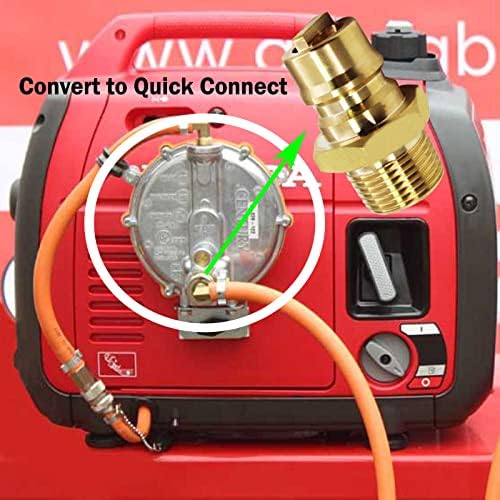  /" Female and Male Solid Brass Dual Fuel Generator Natural Propane Hose Quick Connect Disconnect Fittings Convert for Pipe Natural Gas Supply for Generators 4PCS Kit - Image 7