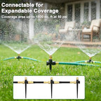 FANHAO 3-Pack Heavy-Duty Metal Lawn Sprinkler with Spike Base, 360° Adjustable Garden Water Sprinkler for Lawn Irrigation System, Large Area Coverage for Yard, Patio, Grass & Backyard - Image 6