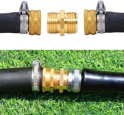 SIGURANTA Garden Hose Connector Adapter,3/4" GHT Double male Connectors, Brass Repair Fittings with Dual for Male to Male Adapter (10 Pack) - Image 5