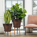 Fodetyff Planters-Plant-Pots-Indoor-Outdoor, 13 inch 4 Pack Copper - Image 2