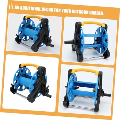 Freestanding Garden Hose Reel Storage Organizer, Blue PP Tangle-resistant - Image 4