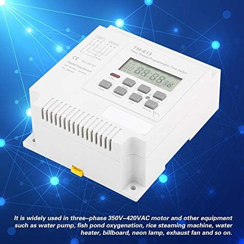 Control Power Timer Switch, Digital LCD Power Programmable Switch Relay Tm163 Three Phases 380V Smart Weekly Programmable Time Relay Limit Switches - Image 3