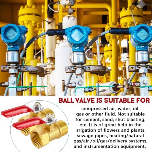 Lasnten 12 Pcs 3/8 Inch Heavy Duty Brass Npt Ball Valve Shut off Switch - Image 6