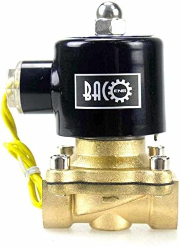 BACOENG VITON 3/8" Brass Electric Solenoid Valve, 12V DC Normally Closed - Image 2