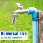 Therwen 12 Sets Garden Water Hose Quick Connector 3/4'', Silver - Image 4