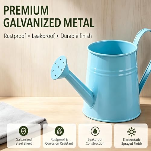 Watering Can Metal, Indoor Plant Watering Can with Long Spout (A2PCS) - Image 7