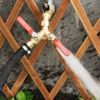 Garden Hose Splitter Full Flow Splitter No Restricted-Flow Connector Heavy Duty Brass Hose y Splitter, 2 way High Flow Hose Bib Adapter with Shut Off Valves (Long Handle) - Image 6