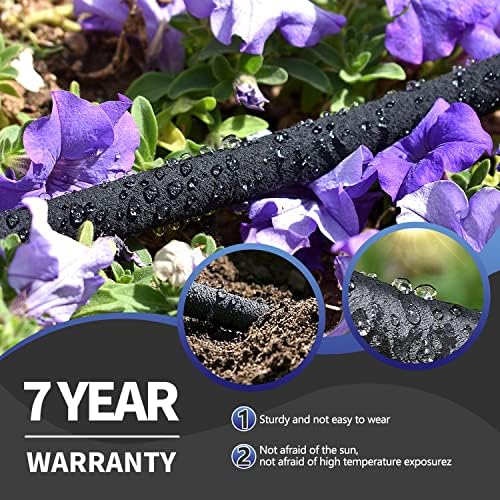 2 Pack Soaker Hose 25 FT for Garden Bed, 1/2’’ Rubber Garden Soaker Hoses 50 FT, Drip Irrigation Watering Hose for Vegetable, Tree, Lawn Yard(2 Pack 25 FT) - Image 5
