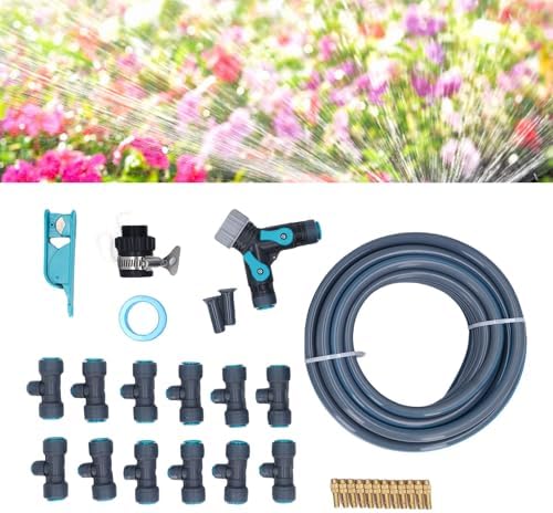 Drip Irrigation System Kit,10m DIY Garden Automatic Watering Equipment Lawn Plant Irrigation Distribution Tubing Hose for Greenhouse - Image 2