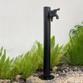 304 Stainless Steel Cylindrical Vertical Garden Water Column,Freestanding Hose Stand with Lock Faucet,Outdoor Antifreeze Faucet Water Dispenser Hydrant Water Feature Fountain, for Irrigation and Wa by Unknown