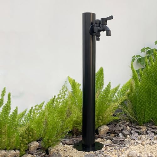 Stainless Steel Garden Water Column with Locking Faucet, Antifreeze Design, Hose Connector - Ideal for Outdoor Irrigation, Water Dispensing & Garden Use by Unknown