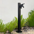 Stainless Steel Garden Water Column with Locking Faucet, Antifreeze Design, Hose Connector - Ideal for Outdoor Irrigation, Water Dispensing & Garden Use by Unknown