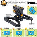Melnor 65003-AMZ Mini Oscillating Sprinkler with Product Adapter Watering Set, On Base, Black, Yellow - Image 3
