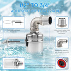 4Pack Float Valve 304 Stainless Steel Automatic Water Float Valve 1/2" 3/4" - Image 6