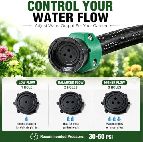 Flat Soaker Hose 6FT x 4 Pack, Short Soaker Hose Kit with 2 Splitters and 5 Staples, 1/2 in Drip Hose for Garden, Linkable Soaker Hoses for Raised Beds, Vegetables (6ft 4-pack) - Image 6