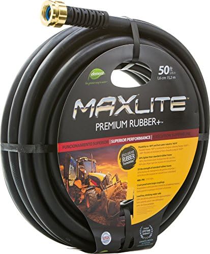 Swan Products CELSGC58050 Element MAXLite Premium Rubber+ Water Hose with Crush Proof Couplings 50' x 5/8", Black - Image 7