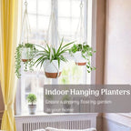 3 Pack Self Watering Hanging Planters for Indoor Plants Large 10/8/7 Inch - Image 4