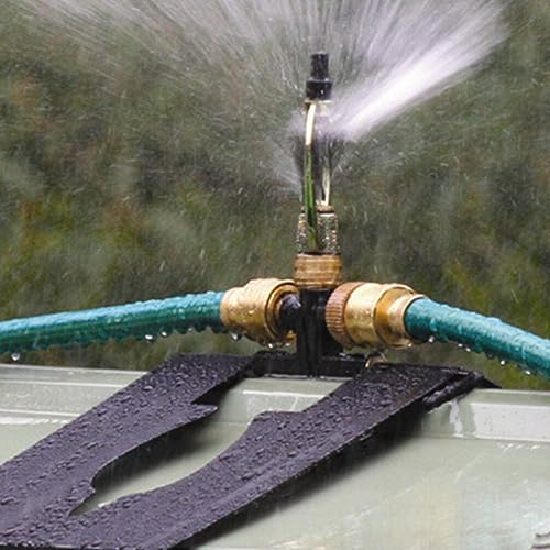 2Pcs 360 Degree Rotating Rooftop Sprinklers for Fire Protection, Lawn Cooling & Garden Irrigation, Adjustable Spray Pattern, Durable Iron & Zinc Construction - Image 5