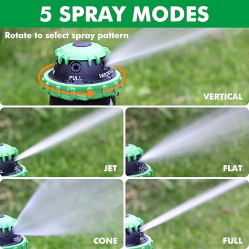 RESTMO Gear Drive Sprinkler with Metal T-Spike Base,Green - Image 4