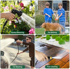 Garden Hose 100 FT Non-Expanding Water Hose Lightweight, Flexible Garden Hose with 10 Function Nozzle, Kink-Free, Durable, High-Pressure, Abrasion Resistant Hoses for Yard, Garden, Car Wash (100 FT) - Image 7