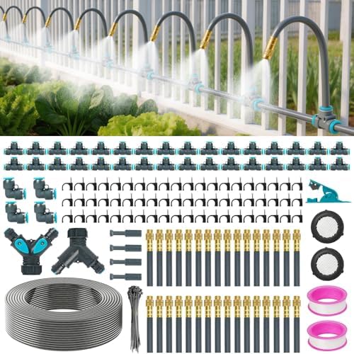 360°Adjustable Drip Irrigation System,200FT Irrigation System for Garden by MQHUAYU