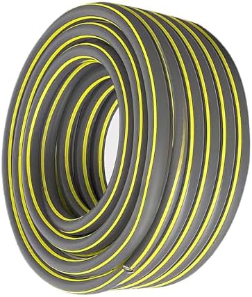 Garden Hose Lightweight Kink Free Water Hose for Outdoor Lawn Garden Car Washing and Watering Plants Gray-4-points 40m by Unknown