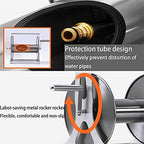 Stainless Steel Wall Mounted Hose Reel, Portable Stainless Steel Garden Holder Storage Durable for Atering Flowersyard Lawn Farm Patio(20m Water Pipe) - Image 3