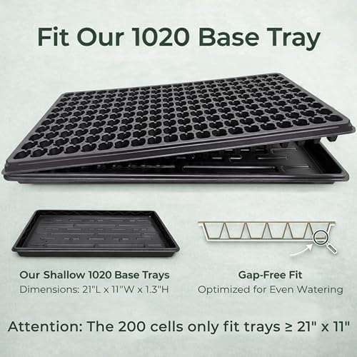 Gardzen 10 Pack 200 Cell Seed Starter Trays - Image 4