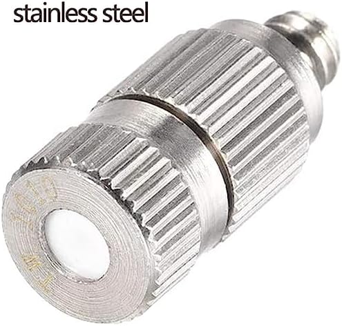 Set of 20 Misting Nozzles Kit for Cooling System with 3/8" Slip-Lock Misting Nozzle Tees, 10/24 UNC High Pressure Mister Nozzles Stainless Steel Fogging Spray Head Atomizing Mist(Size:Orifice: 0.4mm) - Image 2