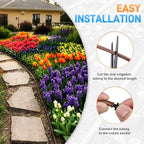 492FT 1/4" Drip Irrigation Tubing with 6" Emitter Spacing, Hydroponics Dripline Hose with Built-in 0.5 GPH Dripper Drip Irrigation Systems for Gardens Greenhouse Bed Flower Watering, Brown - Image 6