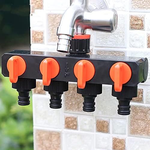 Garden Lawn Sprinkler Irrigation System 1/2" 3/4" 1" 4 Way Water Tap Connectors Quick Thread Ad Garden Hose Pipe Splitter Drip Irrigation Plant Tools (Size : 1'') - Image 6