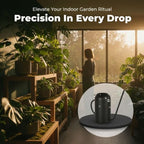 Watering Can for Indoor Plants, 50.7 fl oz (1500 ml) Stainless Steel, Vintage Metal Style, Black Matte Finish, Long Spout for Precise Water Flow, Fits Gardens and Houseplants in Daily Care - Image 5