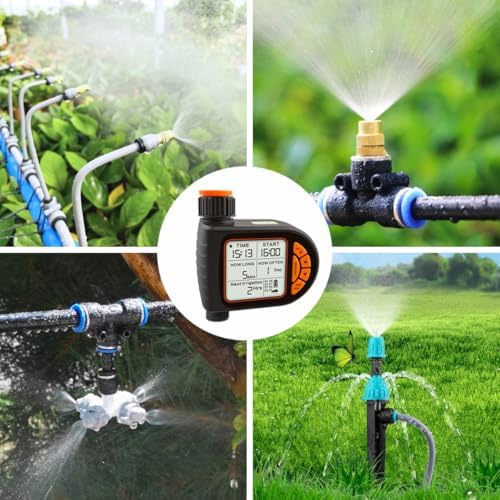 Drip Irrigation Kits,Quick Connector Automatic Irrigation System,with Replaceable Bending Dropper,atomizing Copper Nozzle for Watering System for Garden Plant Lawn Patio. (Timer) - Image 6