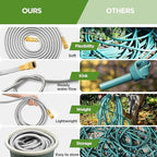 Garden Hose with Sprayer Nozzle, 50ft Heavy Duty Stainless Steel Water Pipe, Anti Burst Flexible for Lawn Car Washing - Image 4