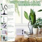 BZONE Dual Channel Automatic Watering System, Timer Drip Irrigation Kit - Image 5