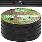 500ft 5/8 Inch Drip Tape 6" Spacing Roll 16 Mil Irrigation Hose Garden Watering Tube Line Automatic Equipment for Garden Irrigation System Flower Patio Lawn Hose by Unknown